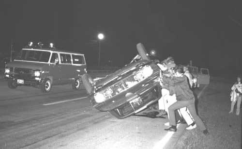 Tri-City Dragway - Flying Red Baron Crash From Fred Militello Photo By Don Ruppel 